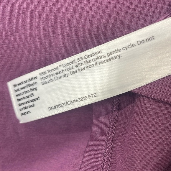 Eileen Fisher Tee T shirt Top Dusty Plum Dolman Cap Sleeve Women’s Small Boxy - Picture 6 of 9